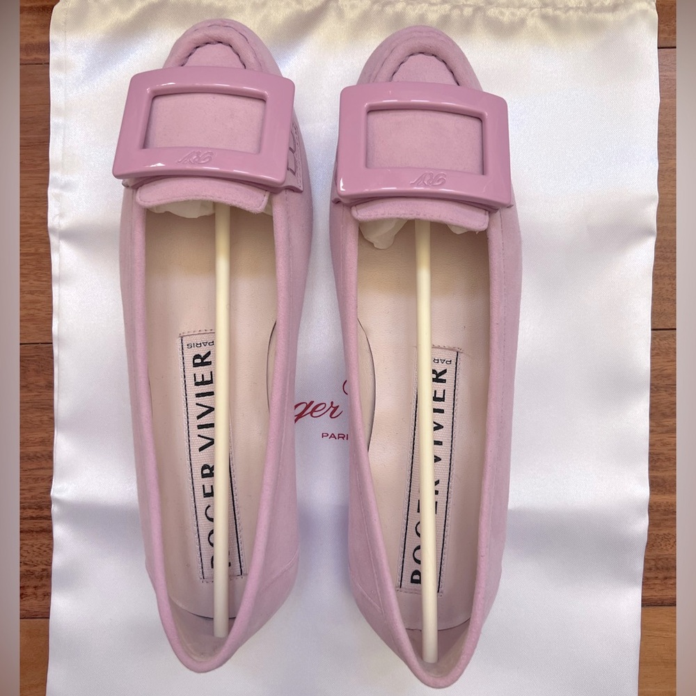 Roger vivier suede loafer - pink